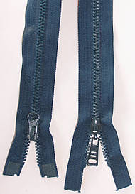 Блискавка тракторна косий зуб №5 морська хвиля пластикова з двома бігунками 110см