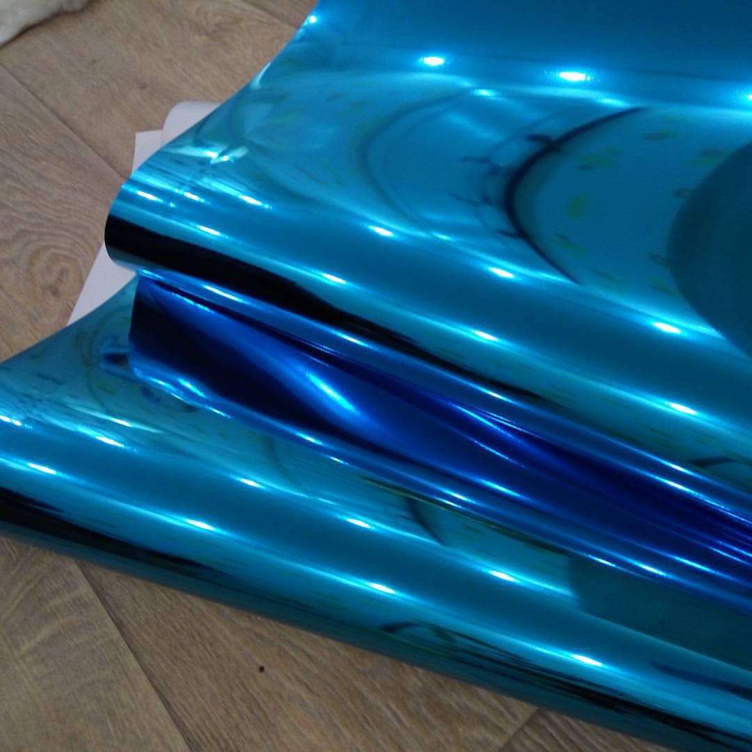 Термопленка флекс аква глянец для печати на ткани голубой зеркальная - фото 1 - id-p636464257