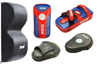 Лапи, пади, маківари, подушки настінні для боксу та єдиноборств. Ракетка-хлопавка для тхэквандо.