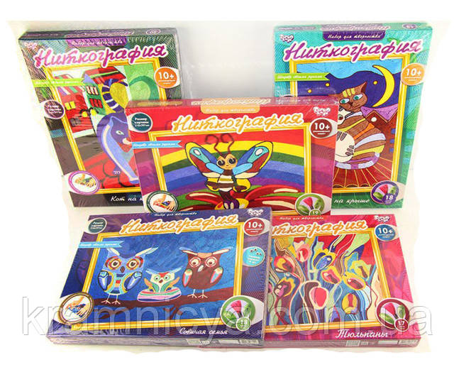 Ниткографія. Створення картин з ниток Набір для творчості Ниткографія