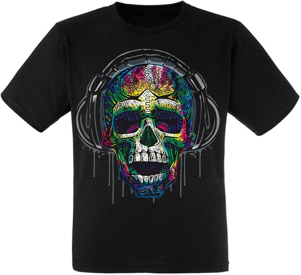Футболка Multicolor Skull with Headphones