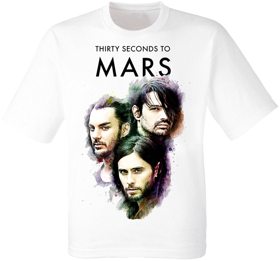 Футболка 30 Seconds To Mars (біла)