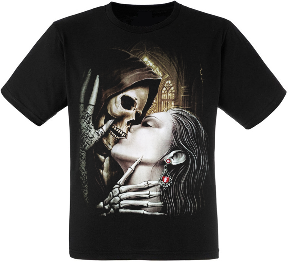 Футболка Death Skull And Kiss Girl