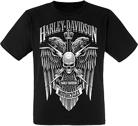 Футболка Harley Davidson "Eagles and Skull"