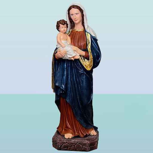 Садова фігура, скульптура для саду Діва Марія з немовлям