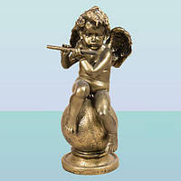 Садовая фигура, скульптура для сада Ангел с флейтой