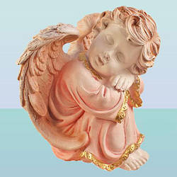 Садова фігура, скульптура для саду Ангелок сплячий (М)
