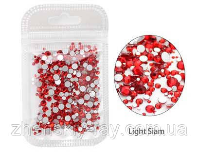 Mix каменів Swarovski різних розмірів КРАСНІ 500 шт.