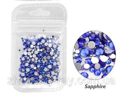 Mix каменів Swarovski різних розмірів ГОЛУБЕ 500 шт.