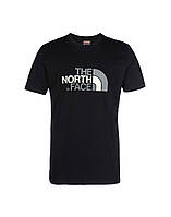 Стильна чорна футболка принт the north face