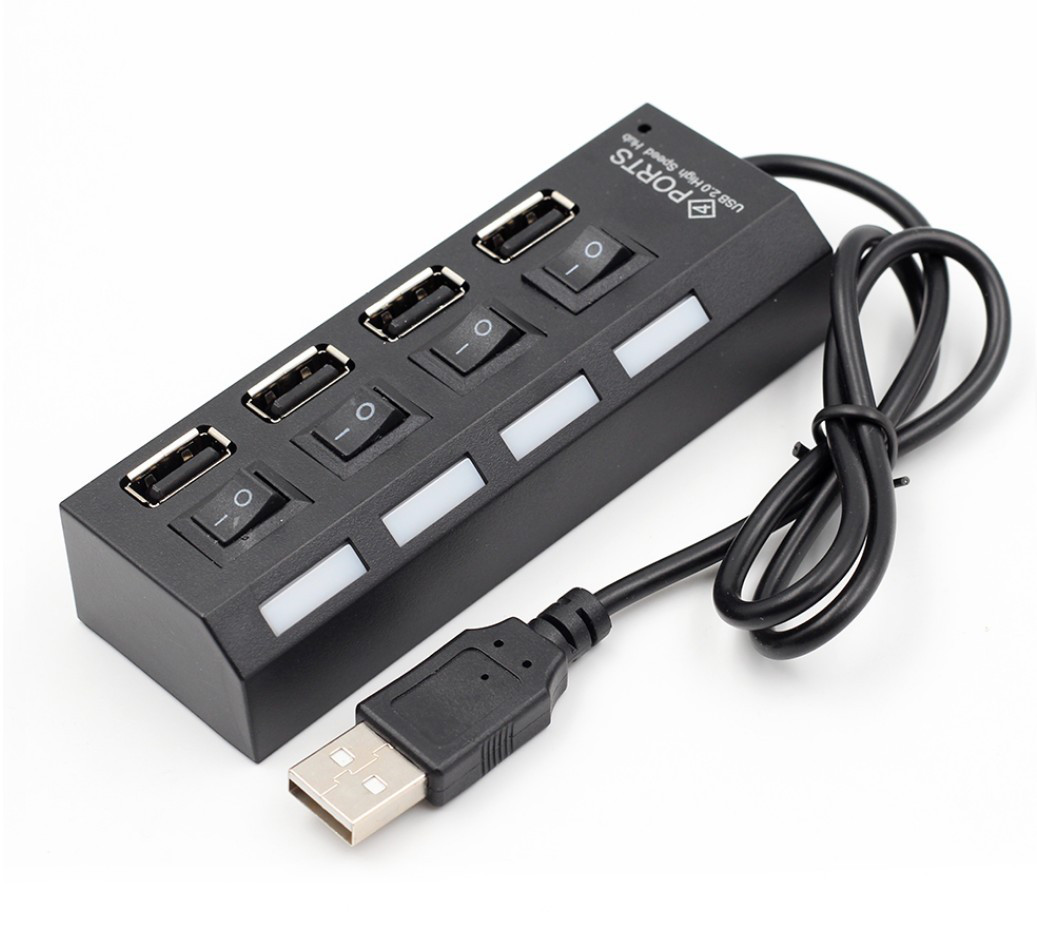 USB HUB 4 порти з вимикачем