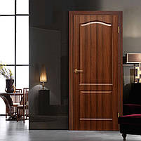 Двері міжкімнатні  покриття плівкою ПВХ Класика ПГ горіх, фото 2