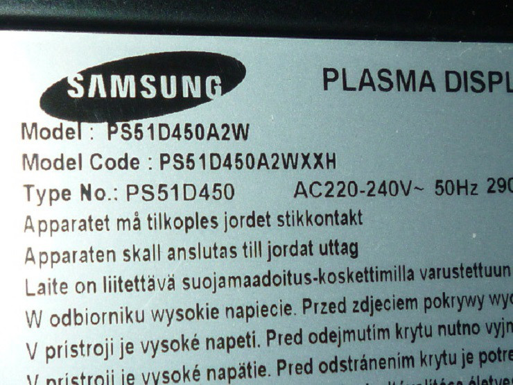 Плата logic control LJ41-09475A, блок живлення BN44-00443B від PDP TV Samsung PS51D450A2WXXH