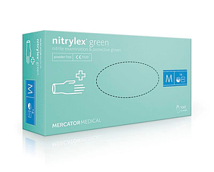 М'ятні нітрилові рукавички Nitrylex Green, фото 1