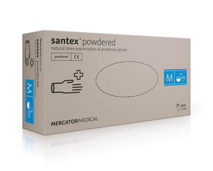 Латексні рукавички опудрені Santex powdered® S