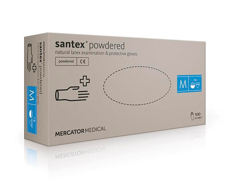 Латексні рукавички опудренниє Santex powdered®, фото 1
