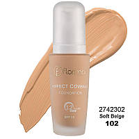 Тональна основа Flormar SPF15 Perfect Coverage Foundation, 30 мл (8 відтінків)
