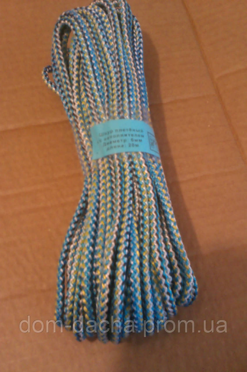 Шнур плетений із наповнювачем d-6 мм