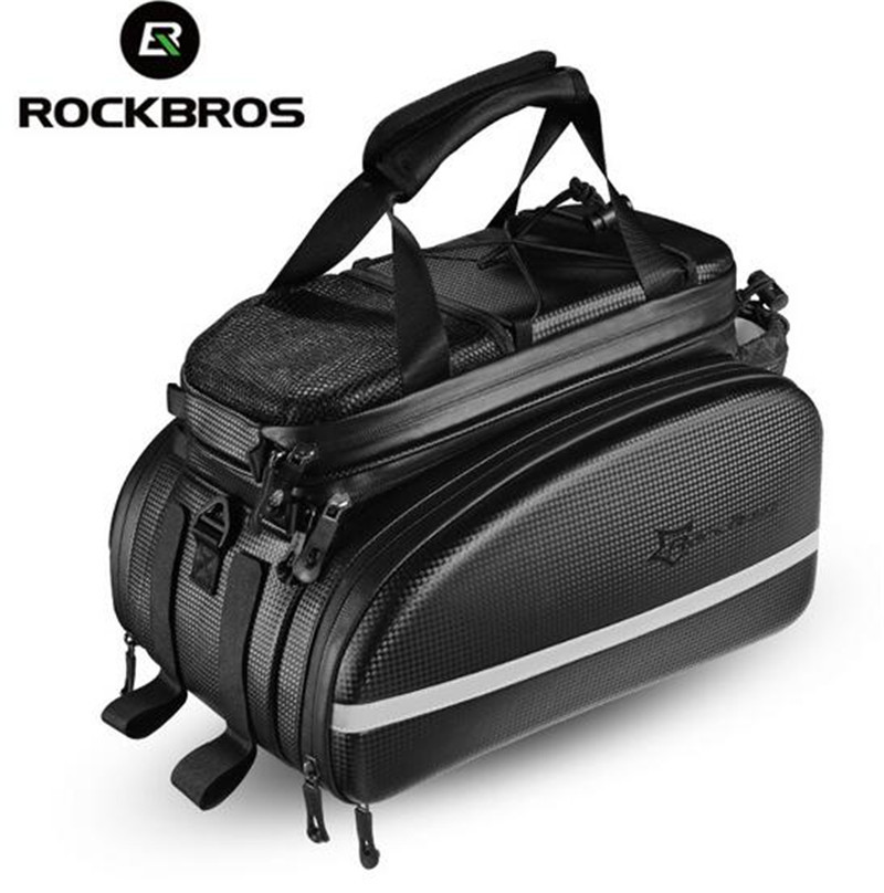 Велосумка на багажник RockBros чорна (ексклюзивна серія -карбон)