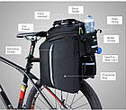 Велосумка на багажник RockBros чорна (ексклюзивна серія -карбон), фото 7