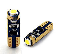 Белая светодиодная автолампа Т5 (w1.2w), 1*3030SMD Golden Canbus White