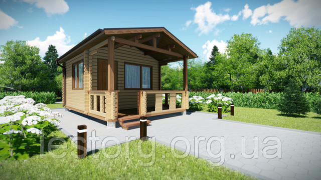 Дом из термомодифицированного бруса 24 м2 Thermo Wooden House 001. Кредитование строительства деревянных домов - фото 5 - id-p11572350