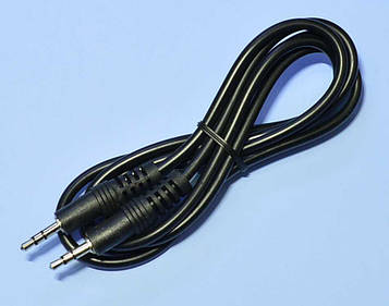 Шнур шт.jack3,5мм ст. - шт.jack3,5мм ст. d4мм, чорний 1.2м 5-0213