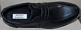 Чоловічі шкіряні туфлі чорні на шнурках класика, шкіряне взуття чоловіче від виробника модель АМТ35КШ, фото 5