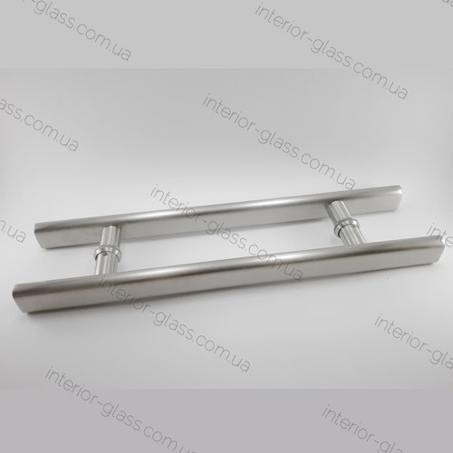 Ручка трубчатая овальная (эллипс) ST-635 (L=800 мм, м/о 500 мм) для стеклянных дверей - фото 1 - id-p636975427