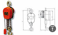 Таль цепная 220 В, 2 тонны, 6 метров