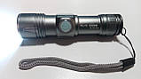Ліхтар компактний Police/Bailong BL-SY-912 XPE, акумулятор вбудований, заряджання від USB, zoom, фото 3