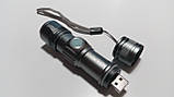 Ліхтар компактний Police/Bailong BL-SY-912 XPE, акумулятор вбудований, заряджання від USB, zoom, фото 4