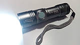 Ліхтар компактний Police/Bailong BL-SY-912 XPE, акумулятор вбудований, заряджання від USB, zoom, фото 2