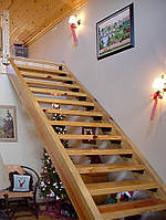 Деревянная лестница на тетивах