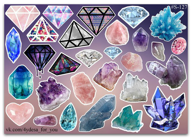 Stickers Pack Diamonds, Кристали #127