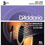 Струны D'Addario EJ13-3D Bronze 80/20 11-52 1 set, фото 3