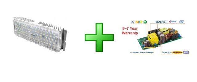 Светодиодный модуль Maxus и высококачественный драйвер Maxus в уличных светодиодных светильниках Maxus Combee Street Светодиодный модуль Maxus плюс высококачественный драйвер равно качество