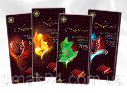 Шоколад черный Luximo Premium с мятой 70 % какао Польша 100г. - фото 1 - id-p684678082