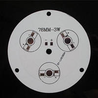 Подложка-радиатор 3х1Вт светодиодов алюм. диск 78мм