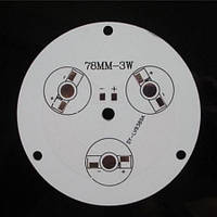 Підкладка-радіатор 3х1Вт світлодіодів алюм. диск 78 мм