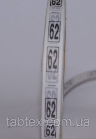 Размерник № 62 (720шт) для одягу накатка
