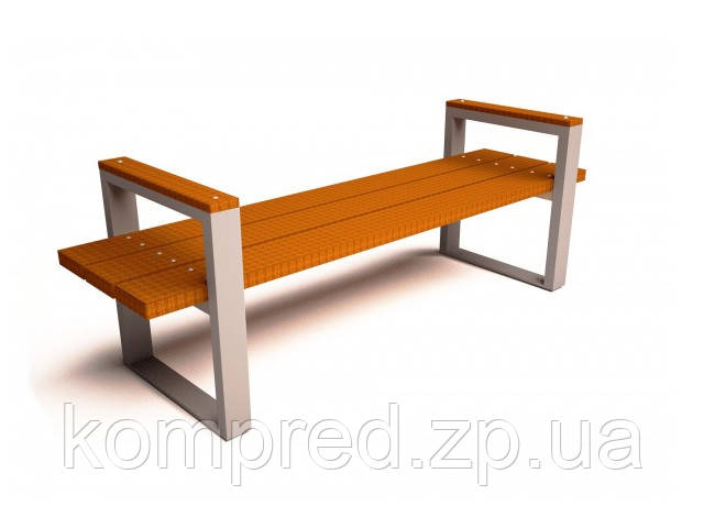 Лава оцинкована без спинки садово-паркова Модерн 1,8м., фото 1