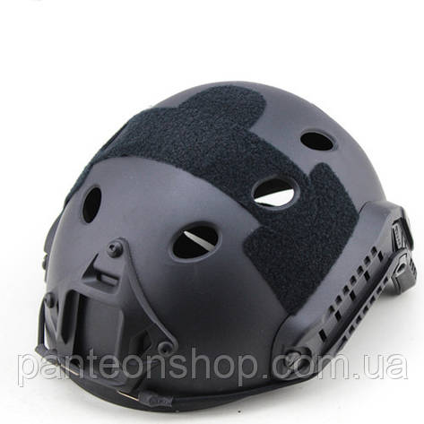 Страйкбольний шолом FAST PJ BLACK овальні отвори (Airsoft / Страйкбол), фото 1