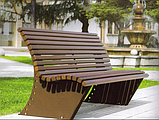 Лава паркова оцинкована зі спинкою Роялта 1,8м, фото 4
