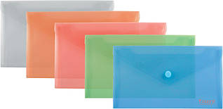 Папка-конверт на кнопке DL 228 х 130 Axent 1414 цвет ассорти