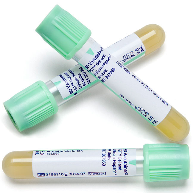 Пробірки Li+гель BD Vacutainer зі світло-зеленою кришкою 8мл 16x100мм упаковка 100 шт., фото 1