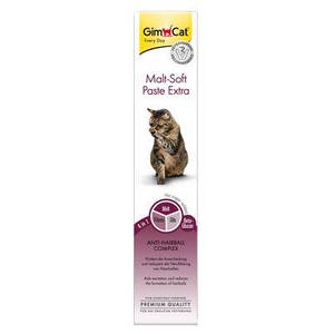 Паста GimCat Malt Soft Paste Extra ДжимКет Мальт Софт для виведення шерсті з шлунку у котів 200 г
