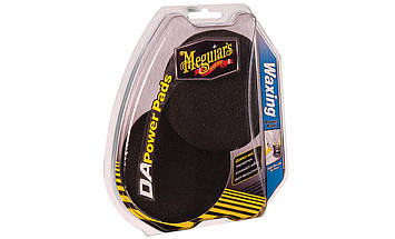 Набір м'яких кругів для нанесення воску - Meguiar's DA Waxing Power Pads 90 мм. 2 шт. чорний (G3509INT), фото 2