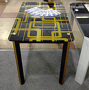 Скляний стіл для кухні з малюнком ДКС Престиж Антонік, колір на вибір