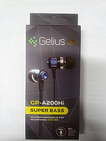 HF Gelius Pro GP-A200Hi Black with mic + button call answering